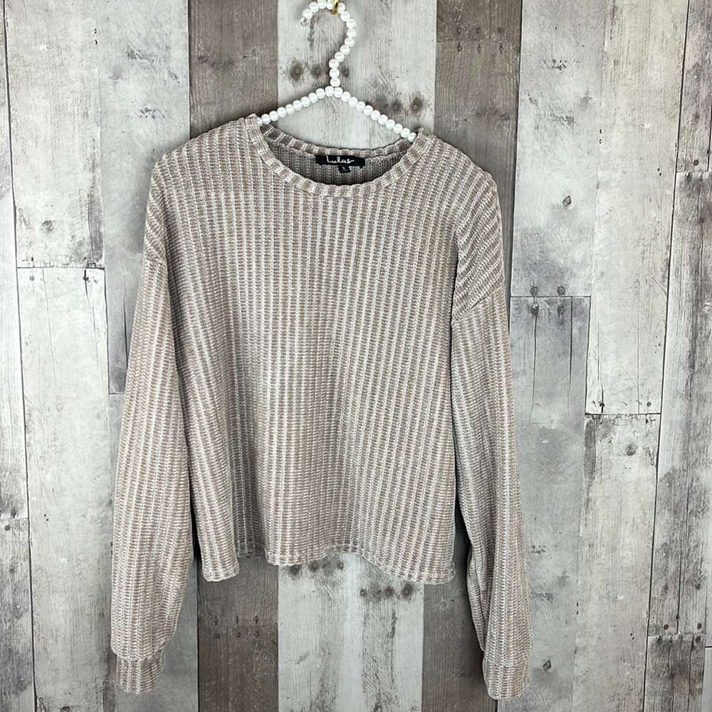 Lulus beige sweater size Small